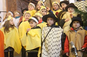 Im Nordh&auml;user Dom zeigte der &ouml;kumenische Kindergarten heute sein Krippenspiel