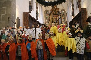 Im Nordh&auml;user Dom zeigte der &ouml;kumenische Kindergarten heute sein Krippenspiel