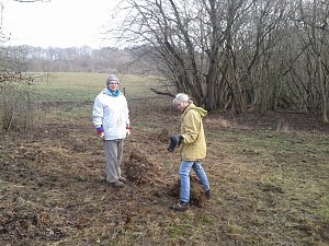 Sonderneinsatz f&uuml;r eine Blume - der BUND Nordhausen legte sich am Wochenende f&uuml;r das Blasse Knabenkraut ins Zeug