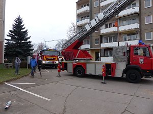 Kellerbrand in der Halleschen Stra&szlig;e