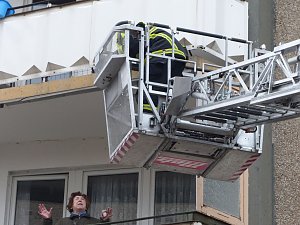 Kellerbrand in der Halleschen Stra&szlig;e
