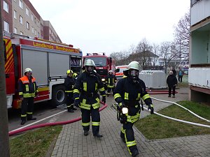 Kellerbrand in der Halleschen Stra&szlig;e