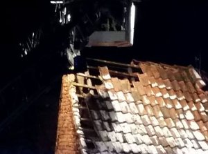 Brand in der Baustra&szlig;e
