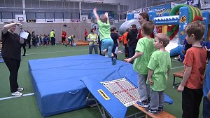 Kindergartensporttag in der Nordh&auml;user Wiedigsburghalle