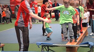 Kindergartensporttag in der Nordh&auml;user Wiedigsburghalle