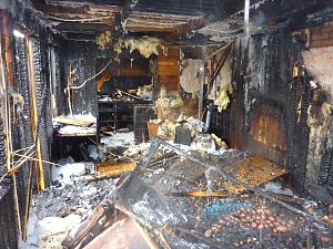 Brand in Gartenlaube