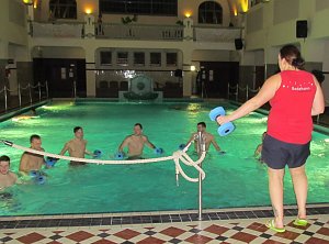 Vorbereitung im Wasser