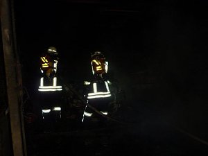 Brand in Werkstatt