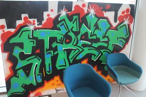 Die Graffiti Werke, die derzeit in der Nordh&auml;user Bibliothek zu sehen sind, werden demn&auml;chst versteigert