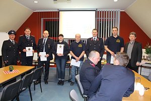 Die Feuerwehr Neustadt-Osterode blickte zur&uuml;ck auf das vergangene Jahr und ehrte verdienstvolle Mitglieder