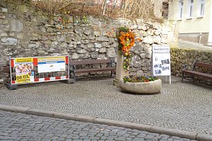 Vier der sieben Brunnen, die in diesem Jahr geschm&uuml;ckt wurden. 