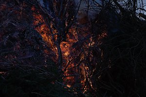 Osterfeuer in Herreden