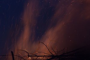 Osterfeuer in Herreden