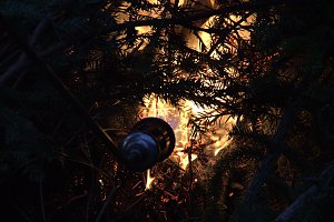 Osterfeuer in Nordhausen Nord