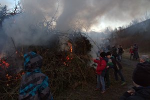 Osterfeuer in Nordhausen Nord