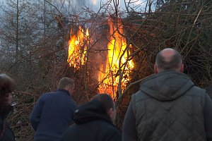 Osterfeuer in Nordhausen Nord