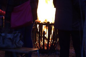 Osterfeuer in Nordhausen Nord