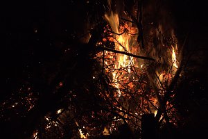 Osterfeuer in Nordhausen Nord