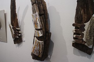 In der neuen Ausstellung der Kreissparkasse "Verg&auml;nglichkeiten" werden Natur und Handwerkskunst miteinander verbunden