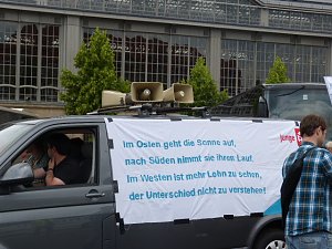 Unterst&uuml;tzung f&uuml;r Gewerkschaftsforderungen in Leipzig