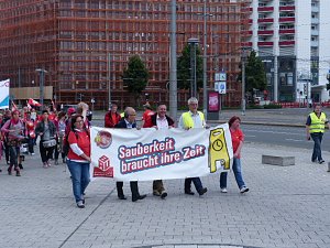 Unterst&uuml;tzung f&uuml;r Gewerkschaftsforderungen in Leipzig