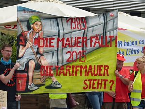 Unterst&uuml;tzung f&uuml;r Gewerkschaftsforderungen in Leipzig