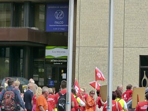 Unterst&uuml;tzung f&uuml;r Gewerkschaftsforderungen in Leipzig