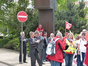 Unterst&uuml;tzung f&uuml;r Gewerkschaftsforderungen in Leipzig