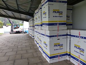Hier sind die Strahler verpackt