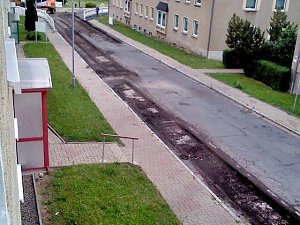 Stra&szlig;enbau in der Bleicher&ouml;der Naumannstra&szlig;e