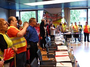 Protest der Besch&auml;ftigten
