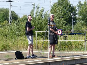 Lok-Spektakel im Bahnhof Nordhausen - zweimal eine "01"