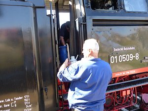 Lok-Spektakel im Bahnhof Nordhausen - zweimal eine "01"