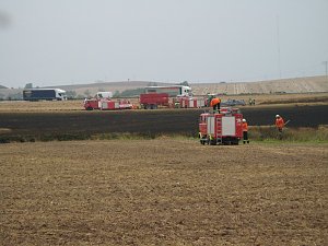 M&auml;hdrescher entz&uuml;ndete ein Feld