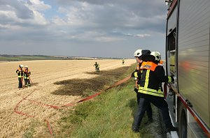 Stoppelfeldbrand rasch unter Kontrolle