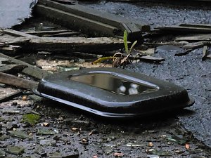 Unwirkliche Orte: Lokschuppen bei Bitterfeld