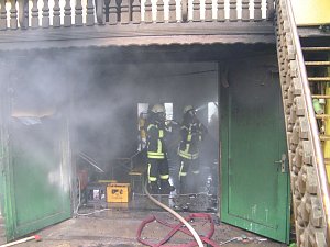 Brand in der Hintergasse in Obergebra