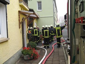 Brand in der Hintergasse in Obergebra