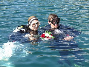 Trauung unter Wasser