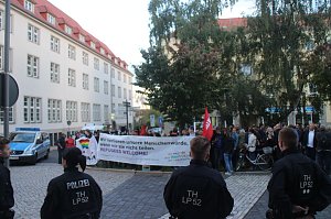Demonstration und Gegendemonstration in Nordhausen