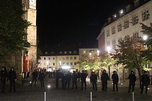 Demonstration und Gegendemonstration in Nordhausen