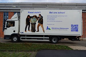 Ein Werbetr&auml;ger auf vier R&auml;dern sensibilisiert f&uuml;r die Wertstoffwende