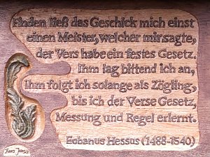 Pfad der Poesie im Park Hohenrode