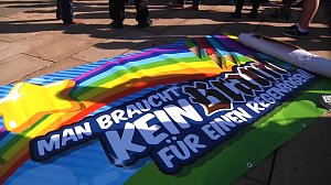 Demonstration und Gegendemonstration in Nordhausen