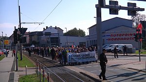 Demonstration und Gegendemonstration in Nordhausen