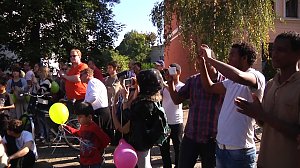 Demonstration und Gegendemonstration in Nordhausen