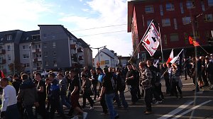Demonstration und Gegendemonstration in Nordhausen