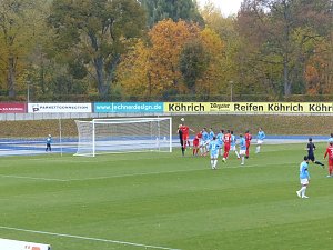 Wacker gewinnt 2:0 - hier f&auml;llt das erste Tor f&uuml;r Wacker durch Blume.