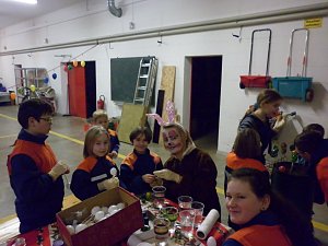 Blick in die Osterhasenwerkstatt