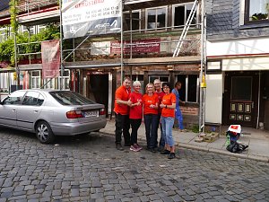 Arbeitseinsatz der Kreissparkasse Nordhausen im Altendorf 48